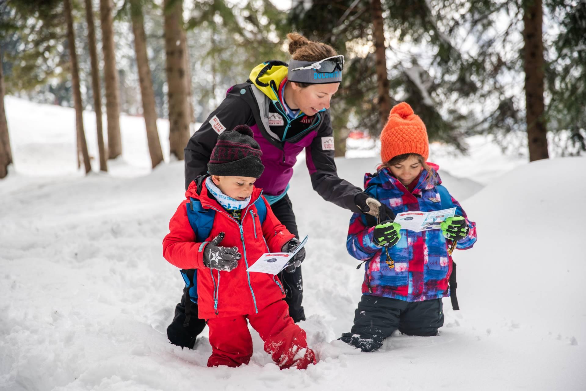 Escursioni in montagna d'inverno con bambini