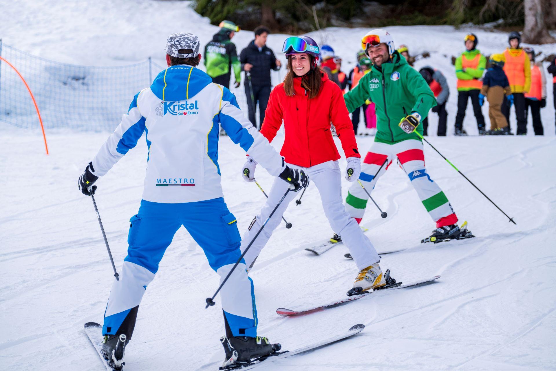 Lezione di sci Trentino Family Andalo