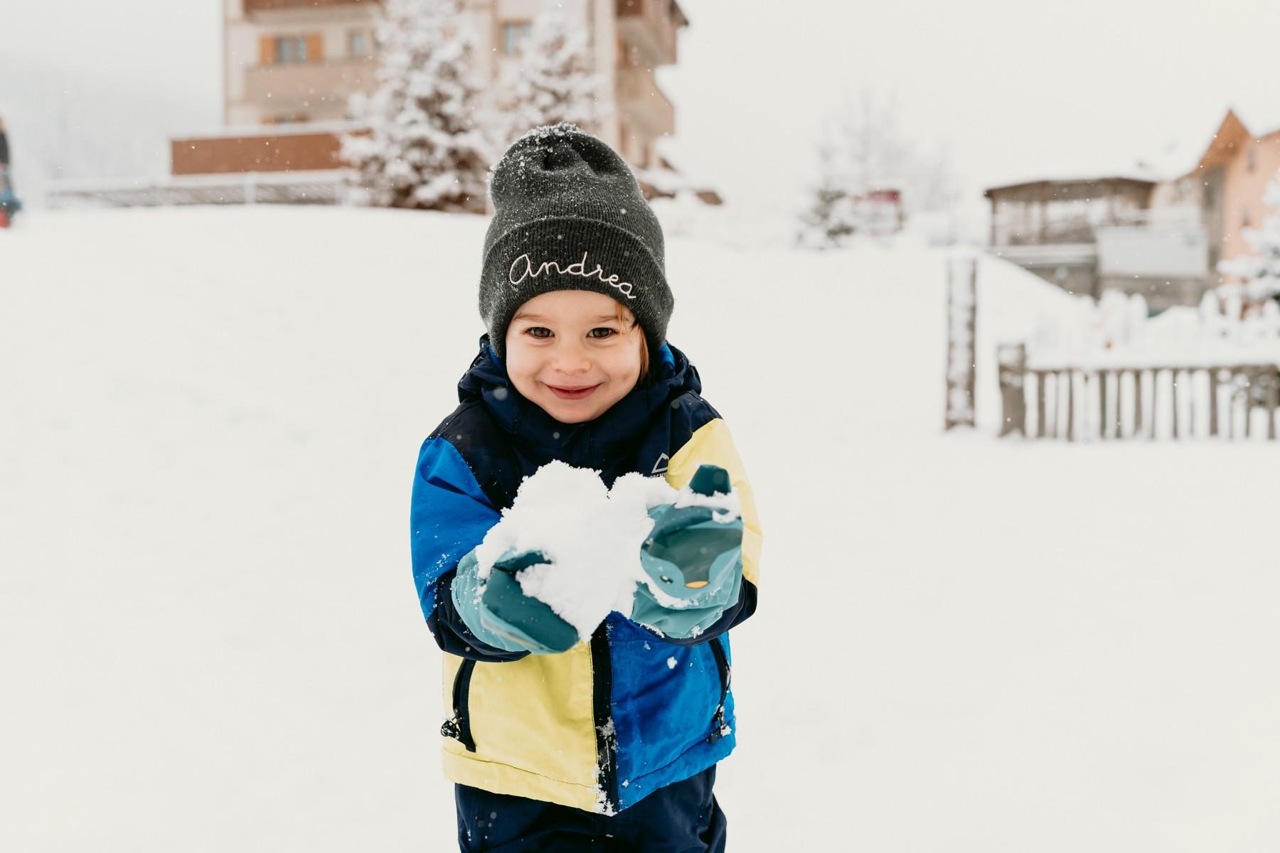 Inverno in famiglia montagna