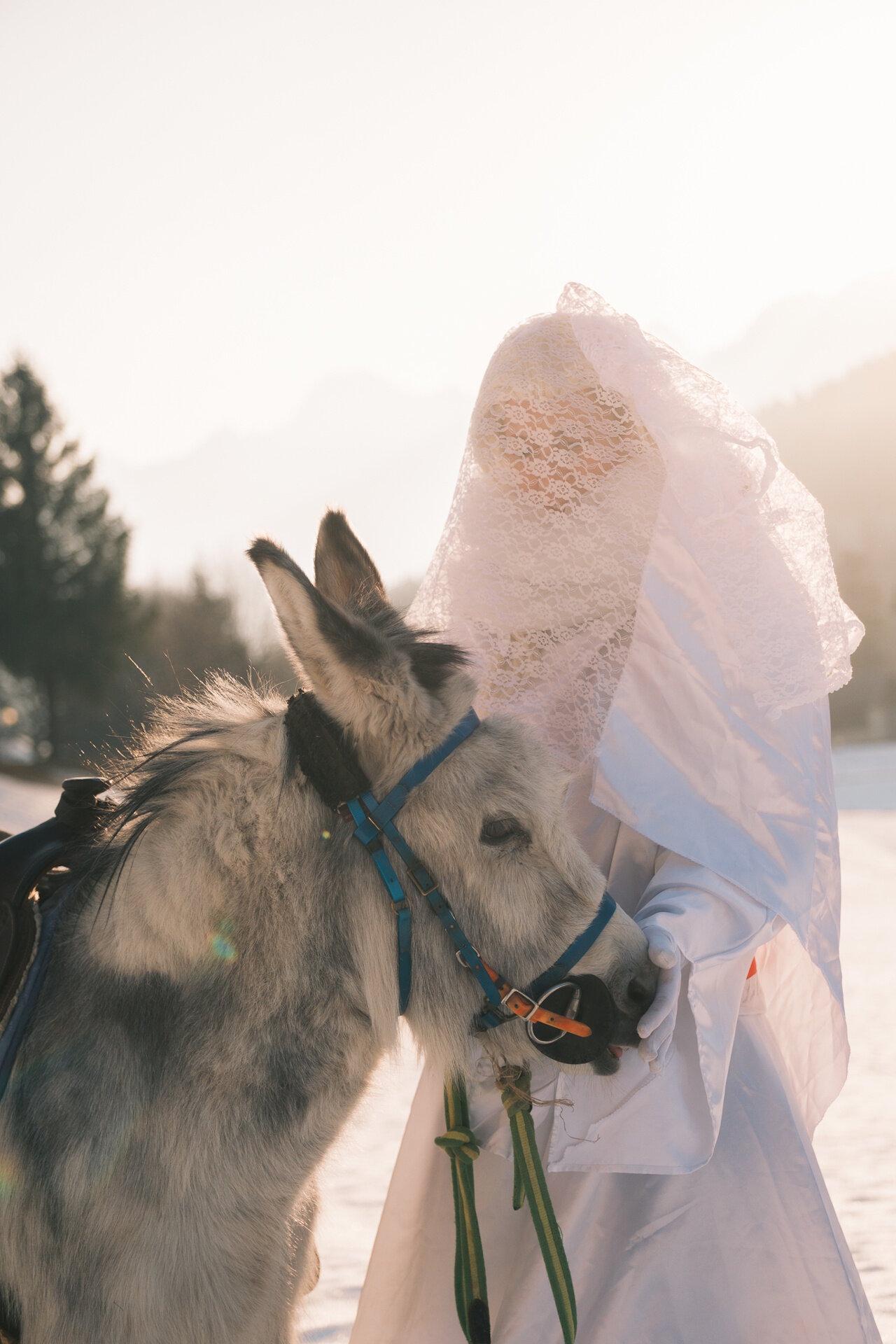 Santa Lucia e il suo asinello ad Andalo Santa Lucia e il suo asinello ad Andalo
