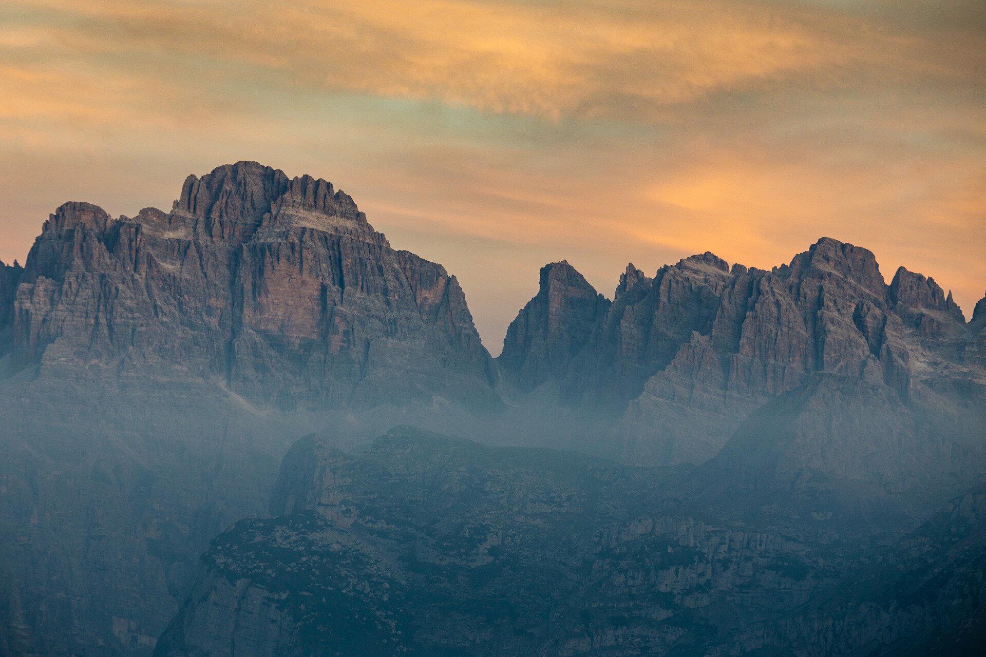 Alba sulle Dolomiti di Brenta