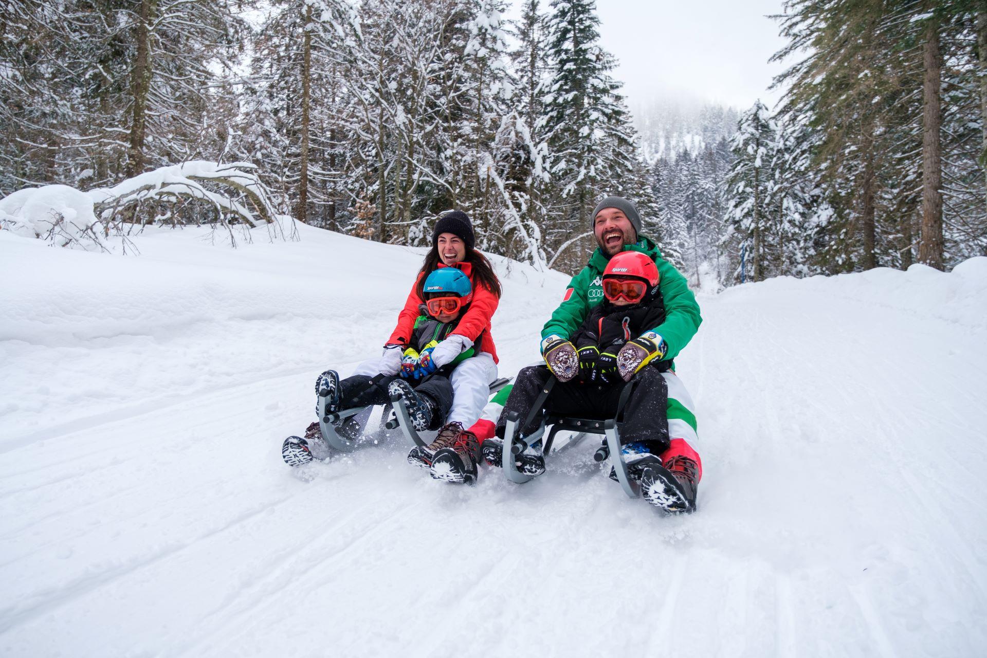 Sledging in Andalo